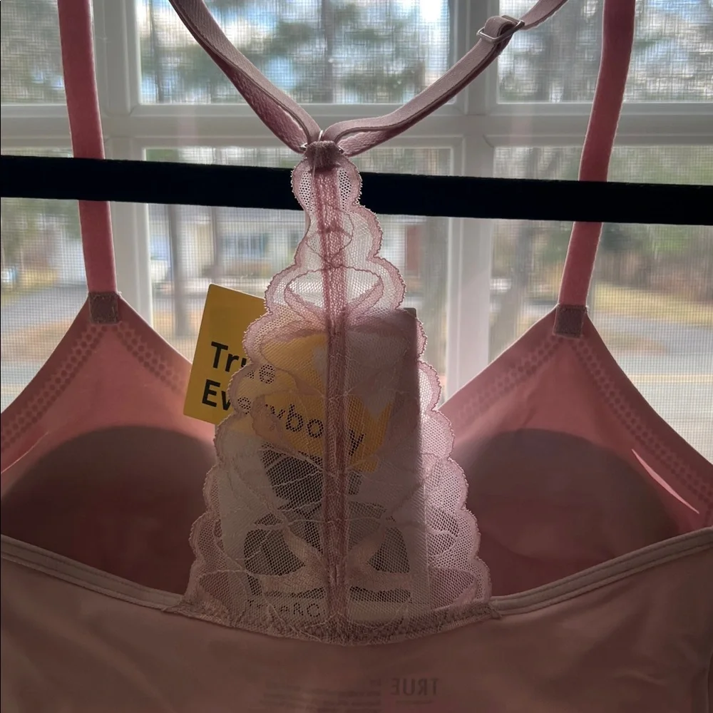 True & Co. Seamless Lace Racerback Bra — Light Lavender - Picture 4 of 7